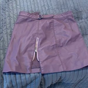 Free People authentic leather purple skirt size 4